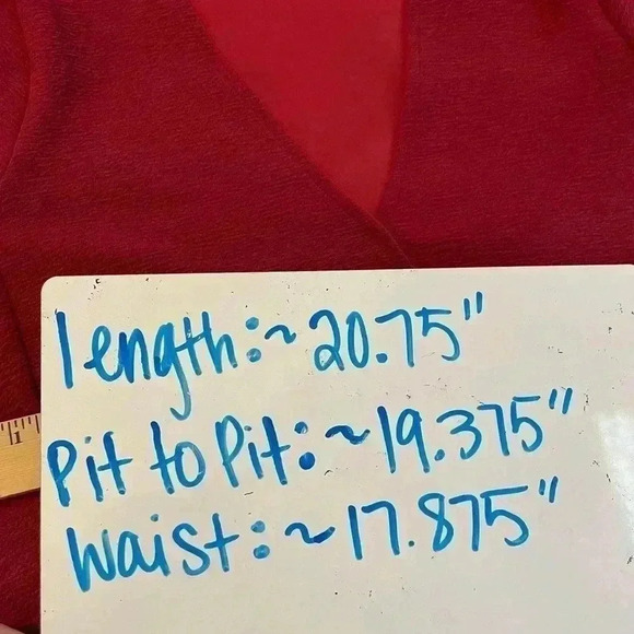 Madewell Texture and Thread Crepe Wrap Top in Crimson Womens Size Small - Picture 10 of 10